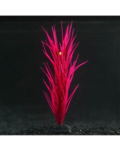 Растение силиконовое аквариумное светящееся в темноте 8 х 18 см красное Nobrand
