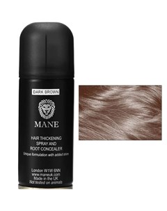Аэрозольный камуфляж для волос Dark brown темно коричневый Mane