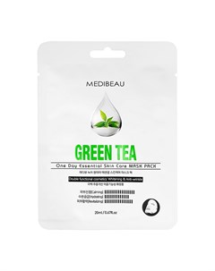 Маска для лица с экстрактом зеленого чая успокаивающая 20 мл Medibeau