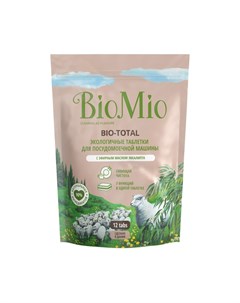 Экологичные таблетки BIO TOTAL для посудомоечной машины с эфирным маслом эвкалипта 12 шт Biomio