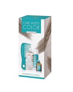 Набор для платиновых волос Care Meets Color тонирующая маска сухой шампунь масло расчёска Moroccanoil (израиль)