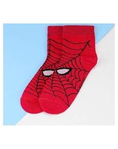 Носки детские корот Человек паук красный 18 20 см 7 9 лет 80 хл 17 п э 3 эл Marvel comics