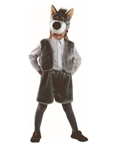 Карнавальный костюм Волк мех размер 28 рост 110 см Batik