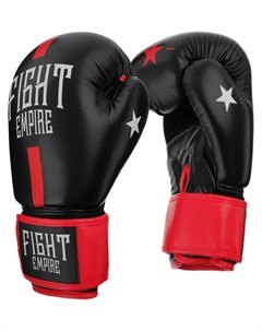 Перчатки боксёрские соревновательные Fight Empire 10 унций цвет чёрный красный Кнр
