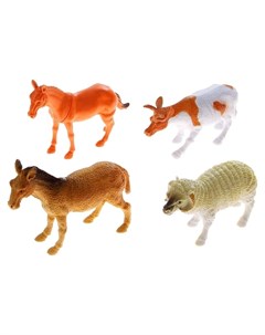 Набор животных Ферма 4 фигурки Кнр игрушки
