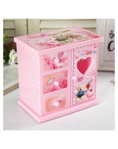 Шкатулка музыкальная Розовый шкафчик с сюрпризами Nnb