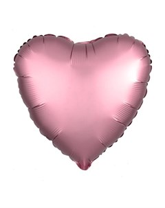 Шар фольгированный 30 сердце цвет фламинго Agura