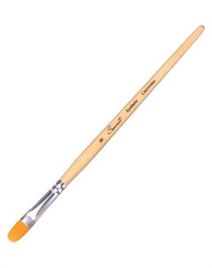 Кисть синтетика овальная ЗХК сонет 8 двухцветная Короткая ручка с лаковым покрытием Невская палитра