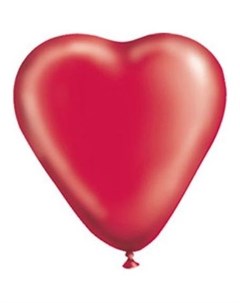 Шар латексный 10 Сердце кристалл набор 50 шт цвет красный Gemar
