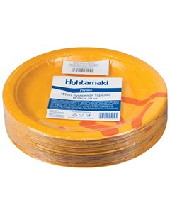 Одноразовые тарелки диаметр 230 мм комплект 50 шт картон холодное горячее Хухтамаки Whizz Huhtamaki