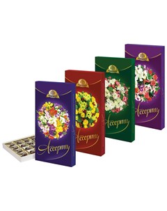 Конфеты шоколадные с тремя видами начинок Букеты Бабаевский