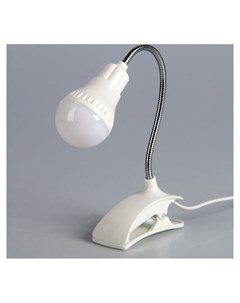 Лампа на прищепке Свет белый 13led 1 5w провод USB 4x9x31 5 см Кнр