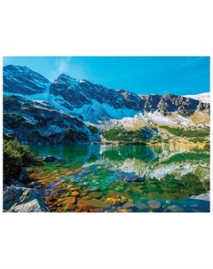 Картина стразами Алмазная мозаика 40х50 см Горное озеро на подрамнике 662429 Остров сокровищ