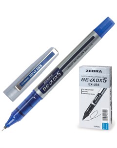 Ручка роллер Zeb roller Dx5 синяя корпус серебристый узел 0 5 мм линия письма 0 3 мм Зебра