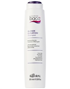 Шампунь Baco Color Collection Blonde Elevation Shampoo для Блеска и Тонирования Седых Волос 300 мл Kaaral