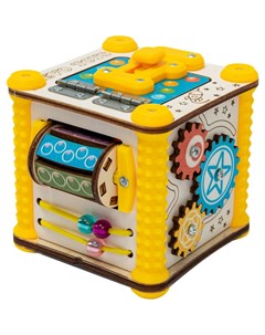 Деревянная игрушка Бизиборд Кубик развивающий дорожный Песочные часы Evotoys