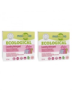 Экологичный концентрированный стиральный порошок с растительными энзимами для стирки цветного белья  Molecola