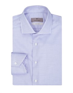 Рубашка из хлопковой ткани Impeccabile с минималистичным принтом Canali