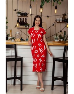Платье трикотажное Диана красное Инсантрик