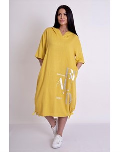 Платье туника льняное Эсмира желтое Инсантрик