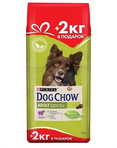 Сухой корм для взрослых собак с ягненком 14кг Dog chow