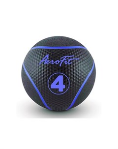 Набивной мяч 4 кг AFMB4 черный голубые полоски Aerofit