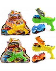 Игровой набор Скоростные динозавры с 1 фрикционной машинкой и пусковым устройством в ассортименте Speedy dinos