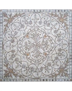 Панно Мозаичные ковры и розоны Мрамор бежевый 122x122 см PH 22 Natural