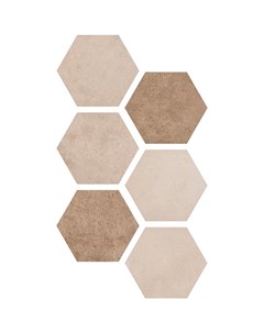 Плитка Atlas Hexagon Multi Warm 25х22 Argenta ceramica