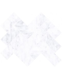 Мозаика Marmori Шеврон Каррара Белый 28x31 5 см Vitra