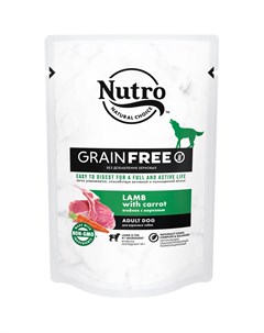 Корм для собак Grain Free Ягненок с морковью 85 г Nutro