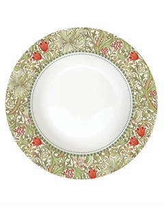 Тарелка суповая William Morris цвет зеленый Easy life