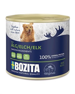 Влажный корм для собак Elk мясной паштет с лосятиной 0 625 кг Bozita