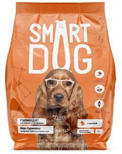 Корм для взрослых собак с индейкой 12 кг Smart dog