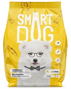 Корм для щенков с цыпленком 12 кг Smart dog