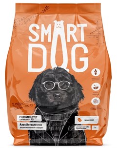 Корм для взрослых собак крупных пород с индейкой 12 кг Smart dog