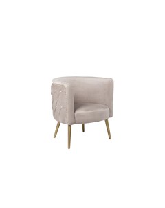 Кресло велюровое жемчужно серое на металлических ножках серый 67x77x73 см Garda decor