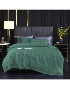 Комплект постельного белья евро макси зеленый зеленый 220x240 см Kingsilk