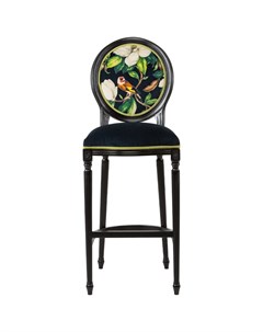Барный стул цветущая аристократка версия 1 черный 46x126x45 см Object desire