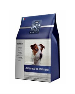 Elit Grain Free Dog полнорационный сухой корм для собак средних пород беззерновой с океанической рыб Gina