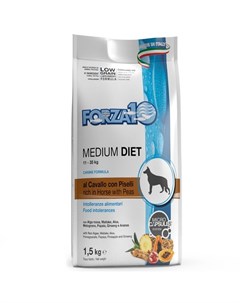 Сухой корм Medium Diet для взрослых собак средних пород из конины гороха и риса с микрокапсулами 1 5 Forza10