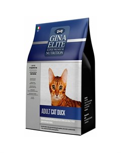 Elit Cat полнорационный сухой корм для кошек с умеренной активностью с уткой и курицей Gina
