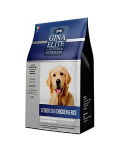 Elit Senior Dog полнорационный сухой корм для пожилых собак с курицей и рисом 3 кг Gina