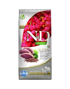 N D Quinoa Neutered Adult Medium Maxi сухой корм для стерилизованных и кастрированных собак средних  Farmina