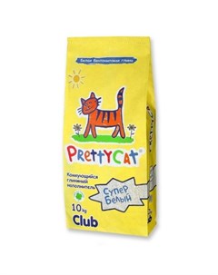 Наполнитель PrettyCat супер белый комкующийся для кошачьих туалетов Prettycat