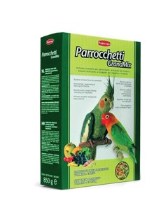 Корм Grandmix parrocchetti для средних попугаев комплексный основной Padovan