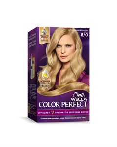 Краска крем для волос Color Perfect 8 0 Натуральный блондин Wella