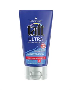 Гель для волос Ultra синяя линия сверхсильная фиксация Taft