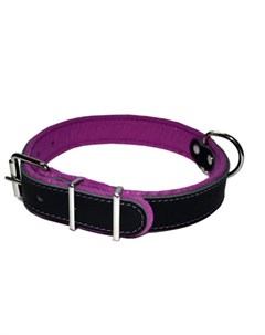 Ошейник для собак Фетр 25 черный фиолетовый Аркон