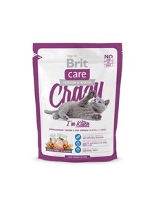 Care Cat Crazy Kitten Сухой корм для котят и беременных кошек 0 4кг Brit*